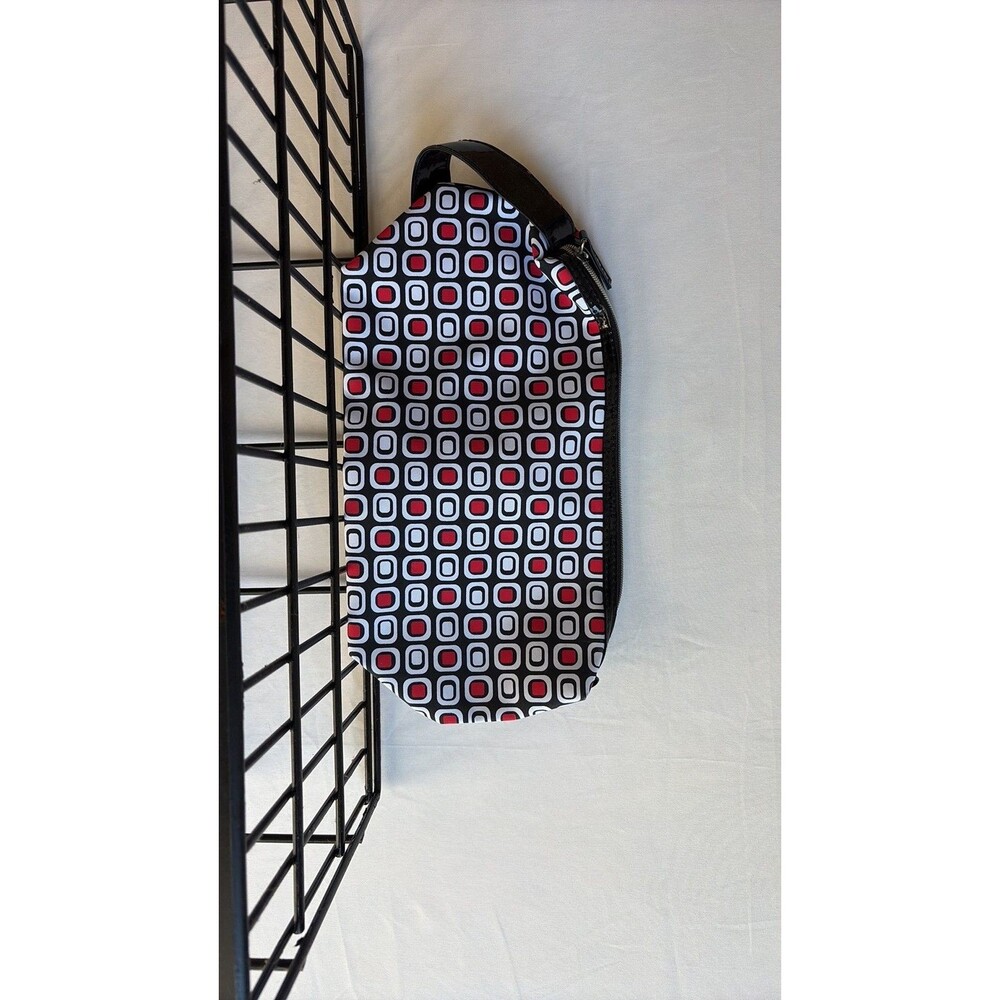 Vintage LeSportsac Graphic Mod Print Cosmetic Case Bag 9”x4” 6” height